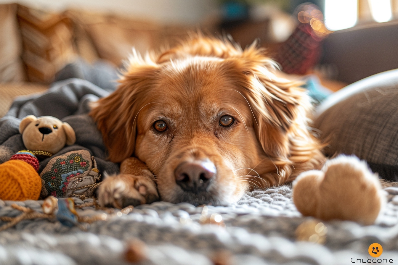 Vieux chien heureux explorant son nouveau foyer à Charleville Mezieres après un déménagement sans stress